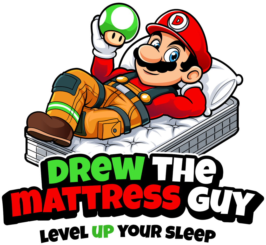 Drew the mattress guy logo
